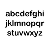 Arial rounded lower case