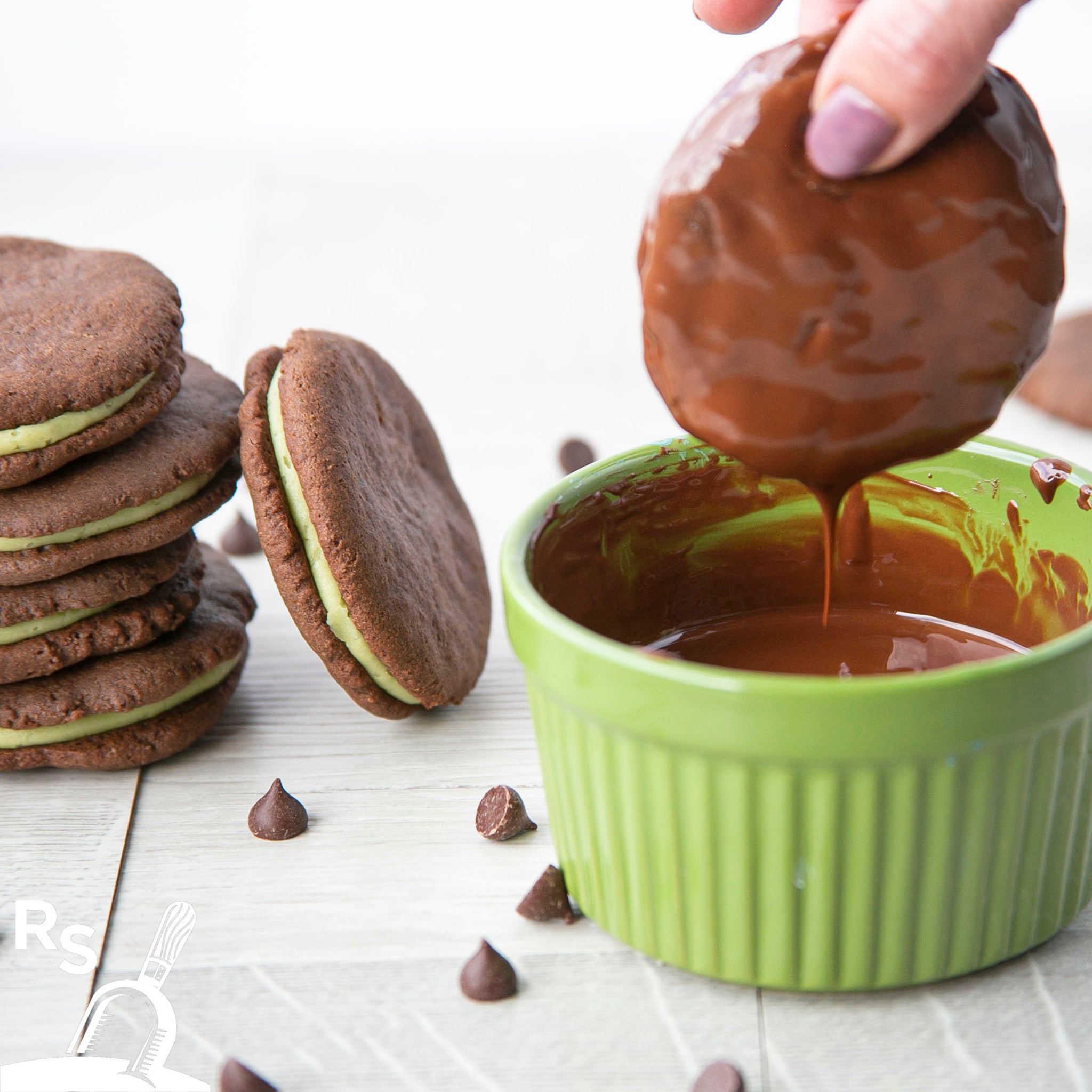 Dunked Chocolate Mint Cookie
