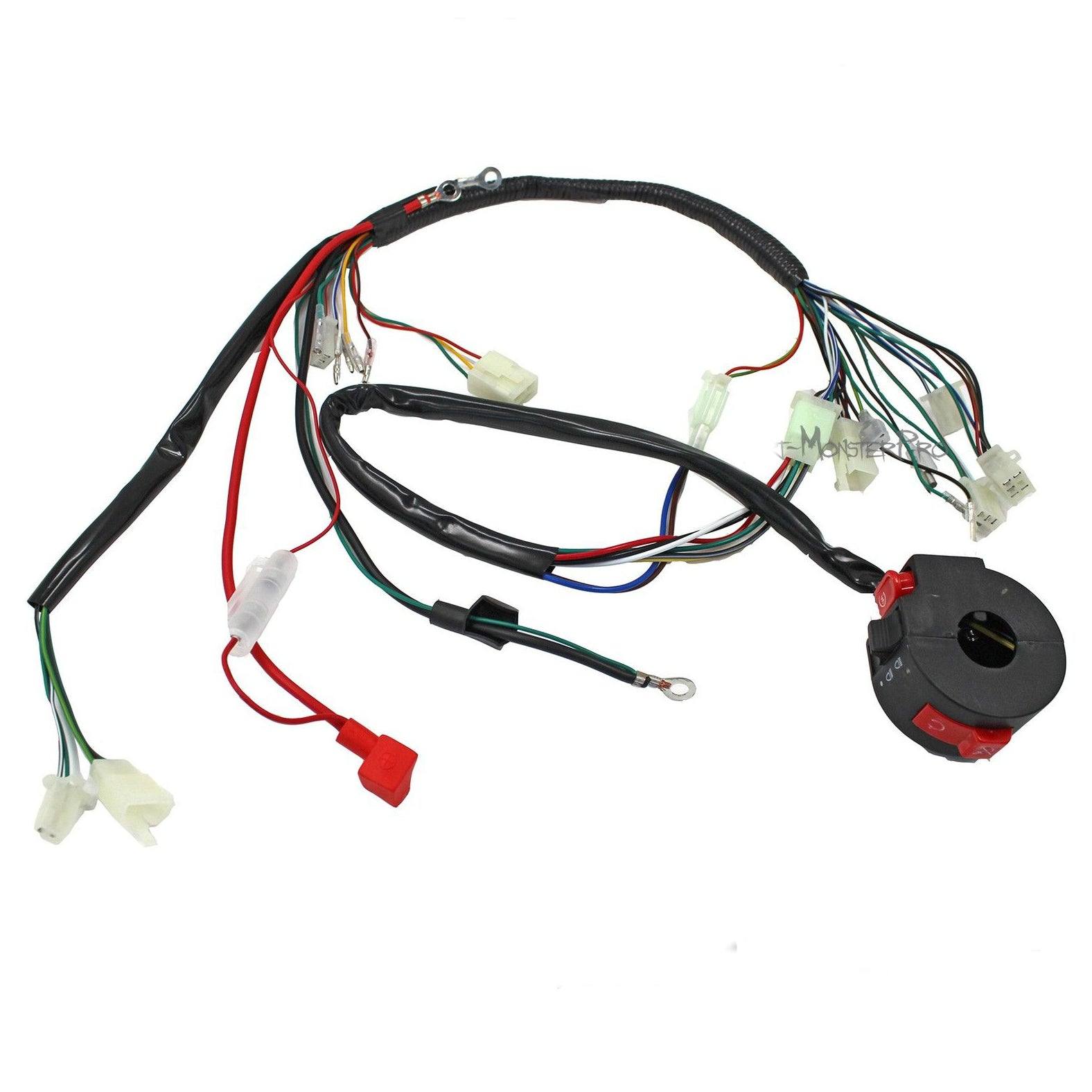 Wiring Harness Loom 50cc 70cc 90cc 110cc 125cc 140cc ATV Quad Bike Bug