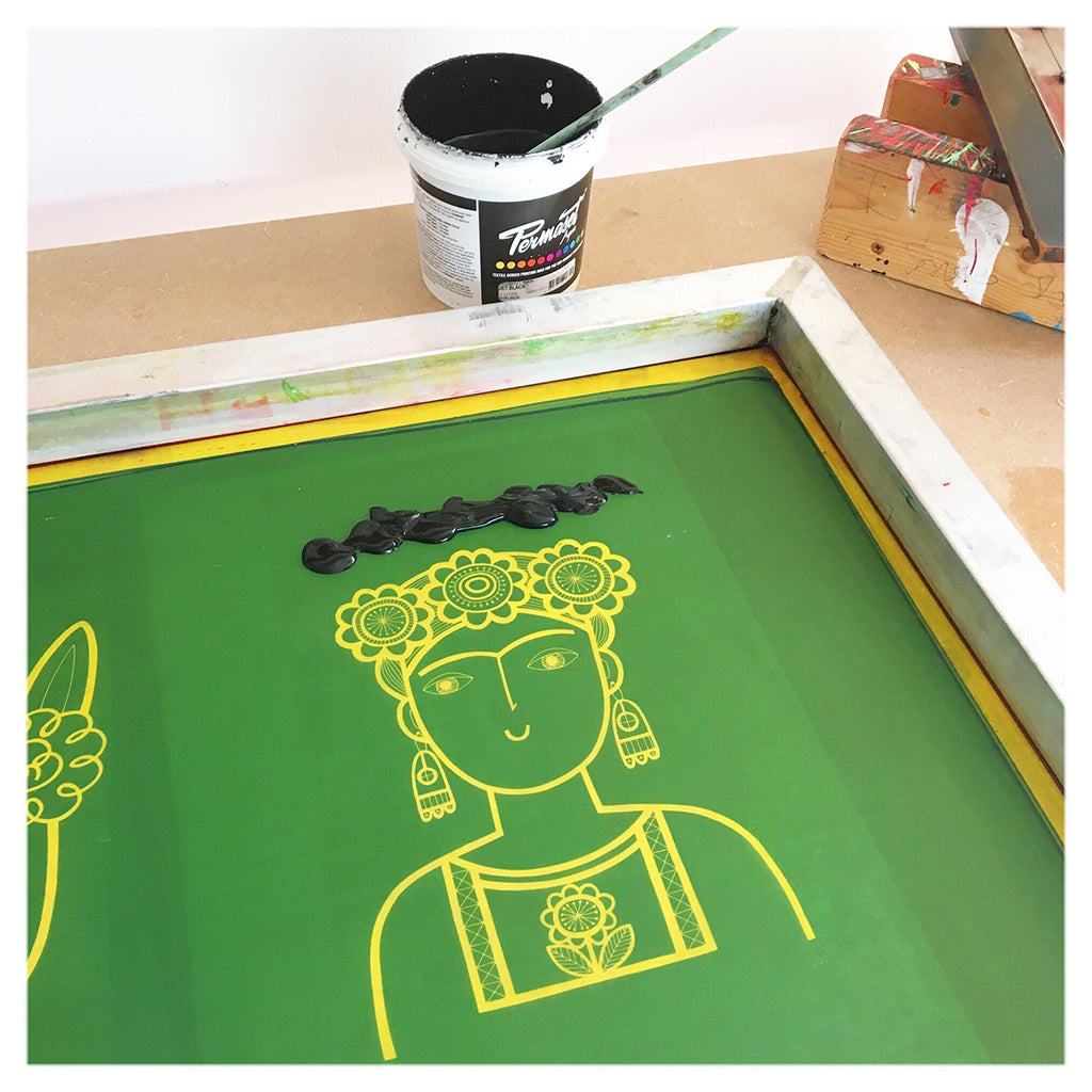 Frida Kahlo screen print by Jane Foster