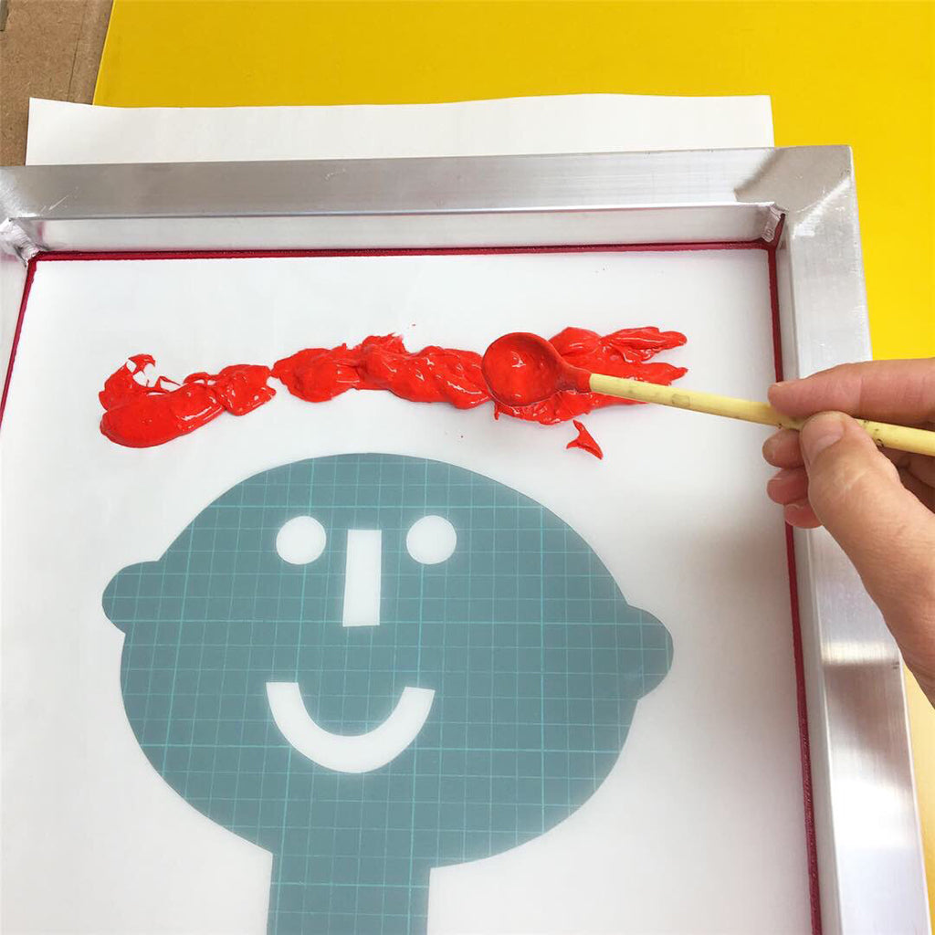 happy face screen printing with Jane Foster