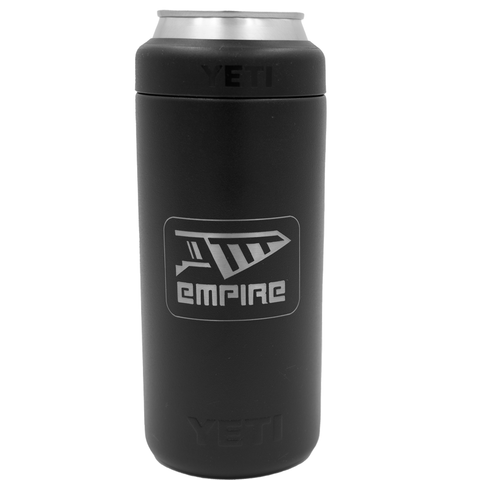 YETI Black Rambler 12 oz Slim Colster