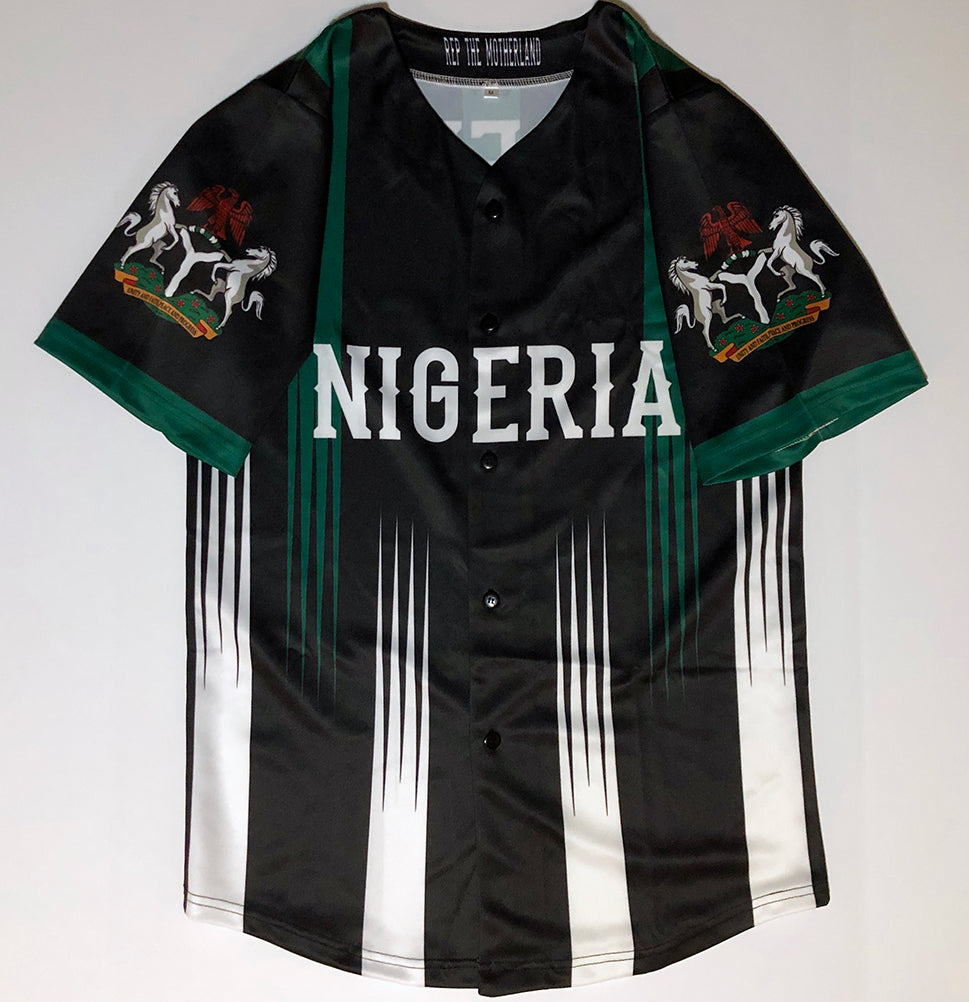 Black Nigeria Baseball Jersey – Rep The 