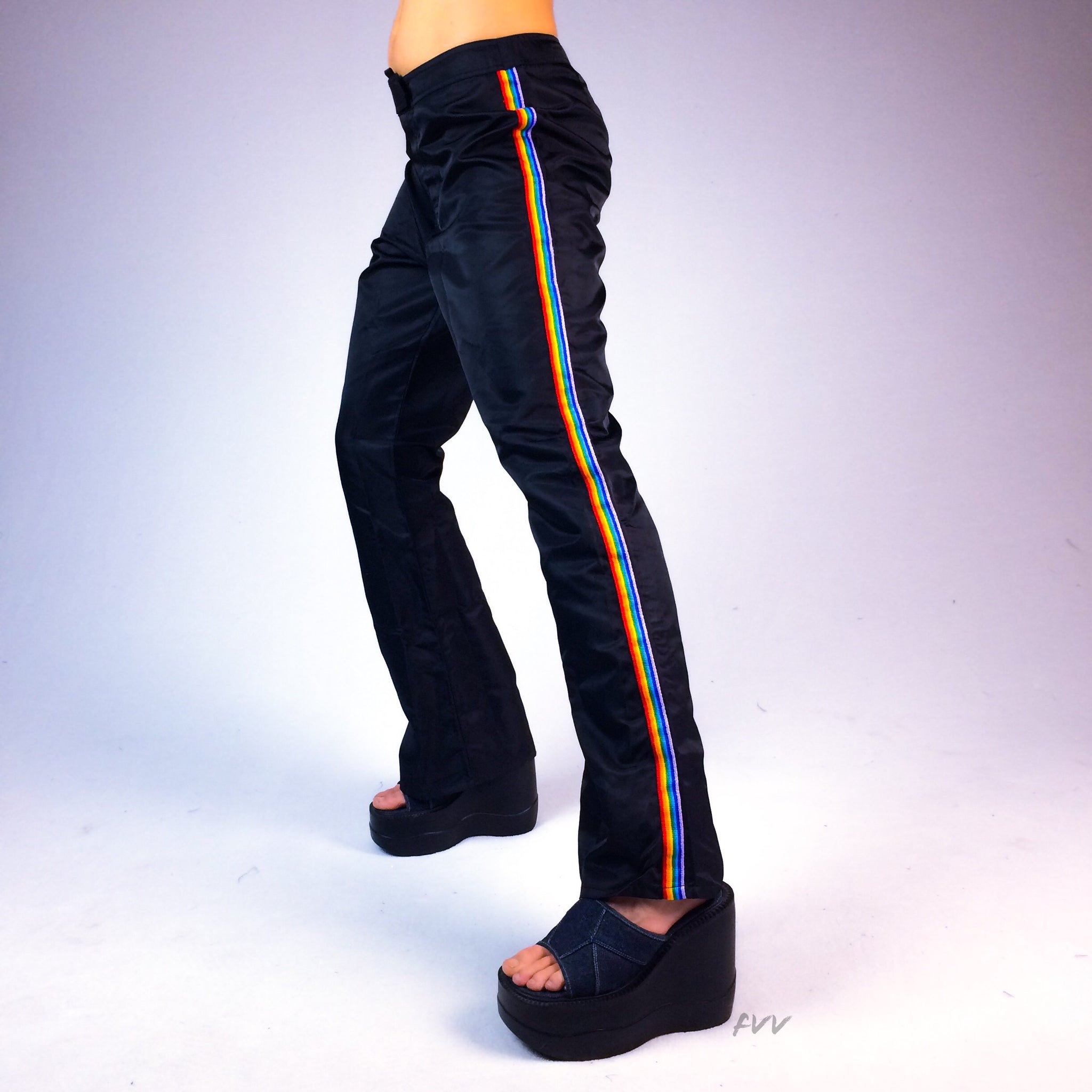 rainbow side stripe trousers