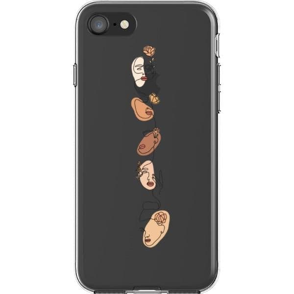 Minimal Abstract Line Art Faces Clear Phone Case | eBay