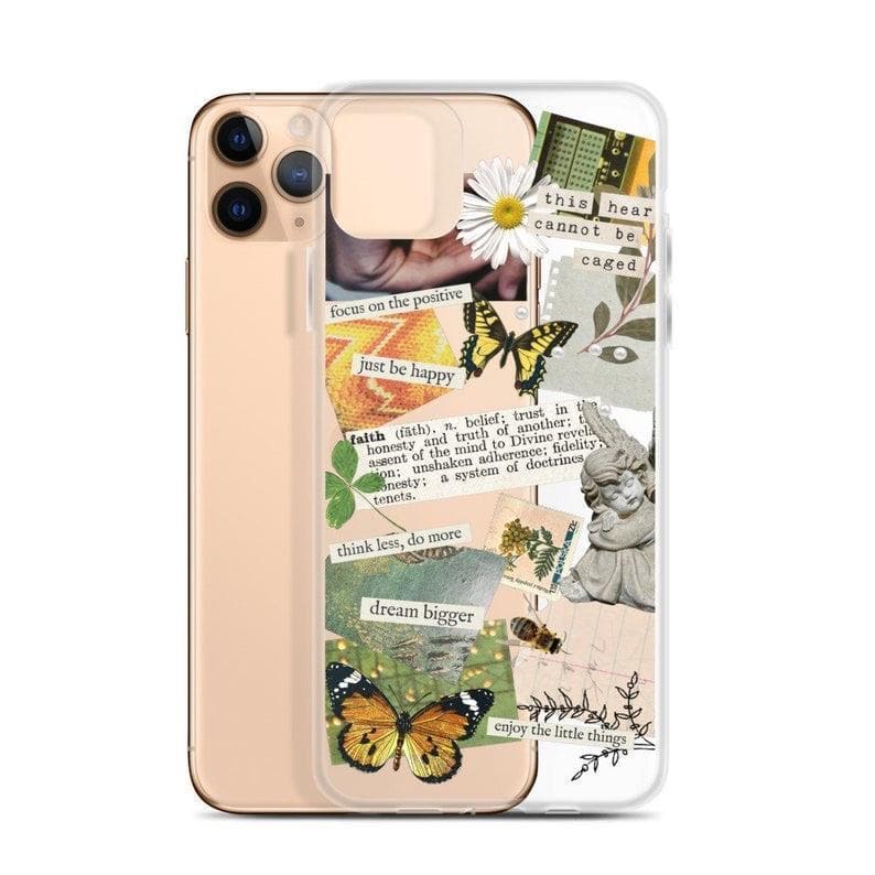 Aesthetic Scrap Collage Clear Phone Case for Apple iPhone 14 (& more ...