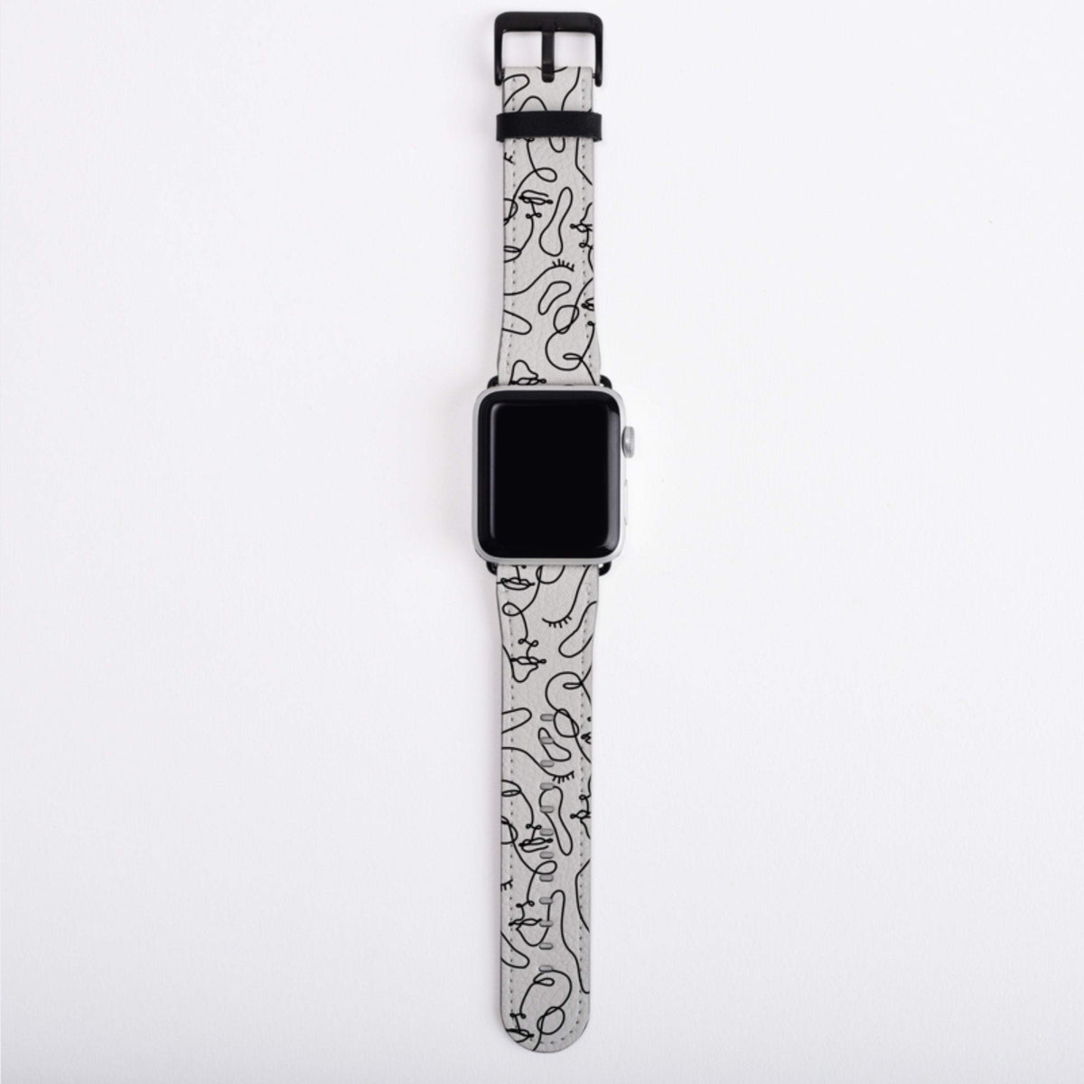 Continuous Line Art Faces Apple Watch Band by The Urban Flair