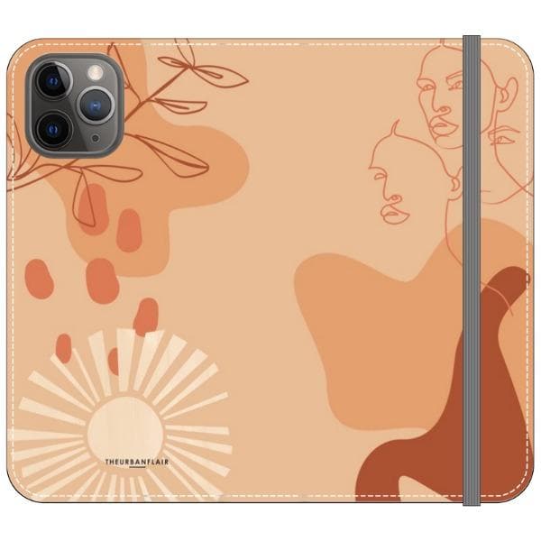 Peach Abstract Wallet Phone Case