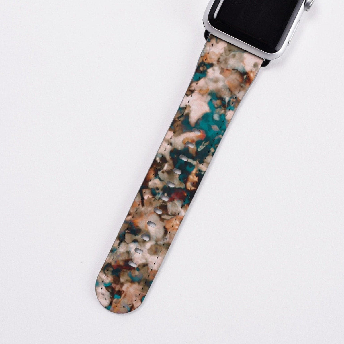 Teal Cream Tortoise Shell Print Apple Watch Band by The Urban Flair