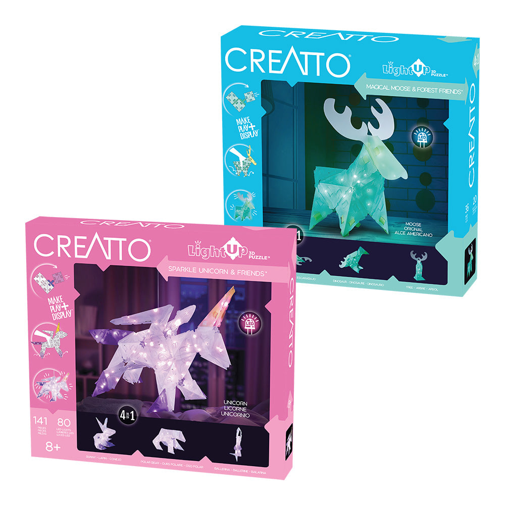 Creatto Bundle: Sparkle Unicorn & Friends and Magical Moose & Forest Friends