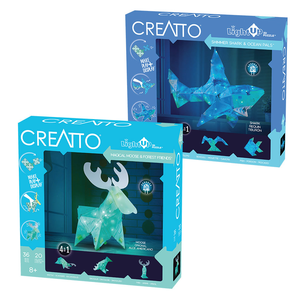 Creatto Bundle: Shimmer Shark & Ocean Pals and Magical Moose & Forest Friends