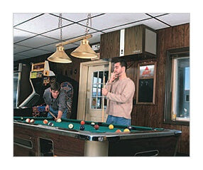 Smokeeter Air Cleaner Installed in a Pool Hall