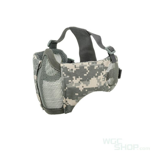 Airsoft mask Wosport with mesh and neck protection, black 