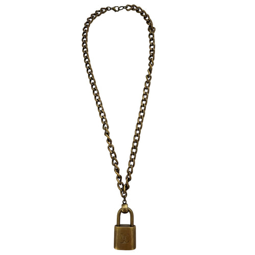 Louis Vuitton Gold Padlock Necklace - Rope Chain – CoJpGeneral