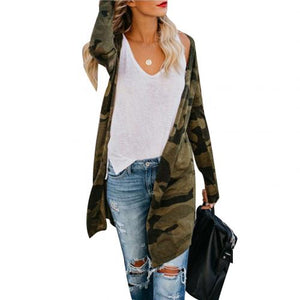 camo cardigan womens