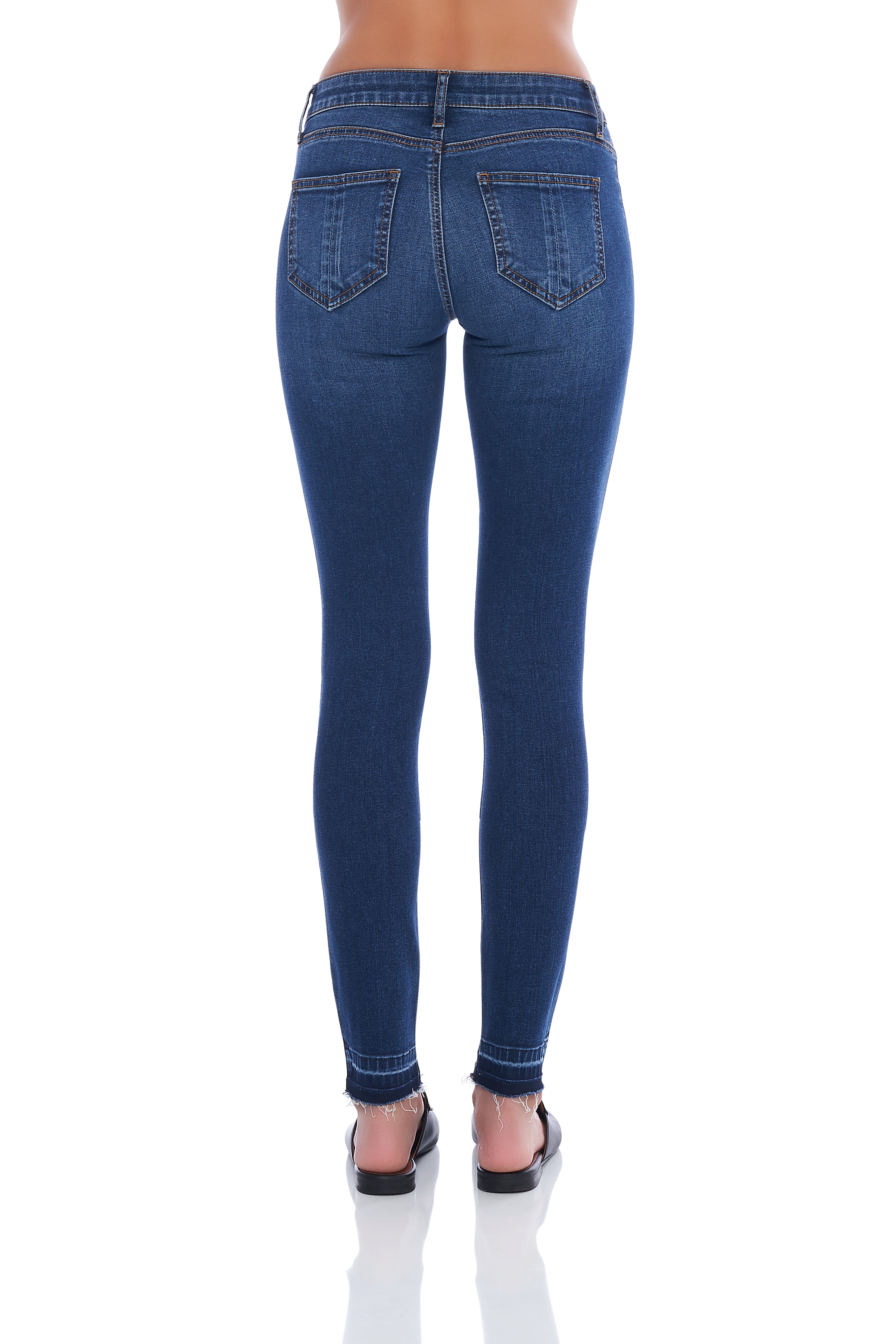 Ashley Dark Wash Release Hem Skinny – Prosperity Denim