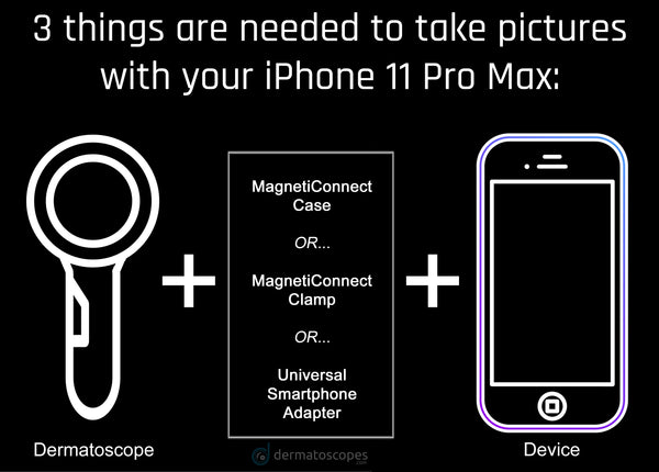 Take dermoscopy photos with your iPhone 11 Pro Max