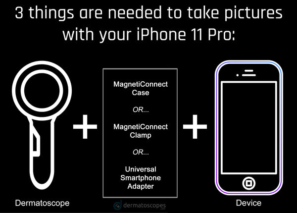 Take dermoscopy photos with your iPhone 11 Pro