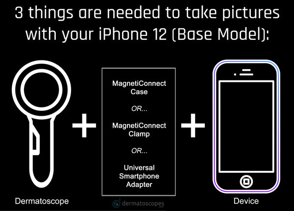 Take dermoscopy images with your iPhone 12 (Base model)