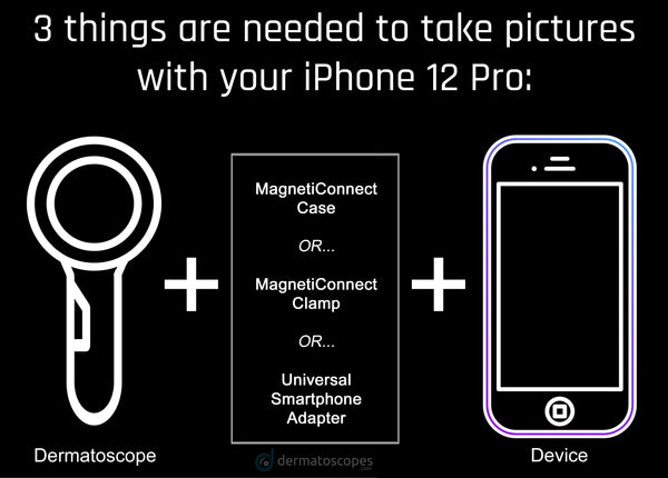Take dermoscopy photos with your iPhone 12 Pro
