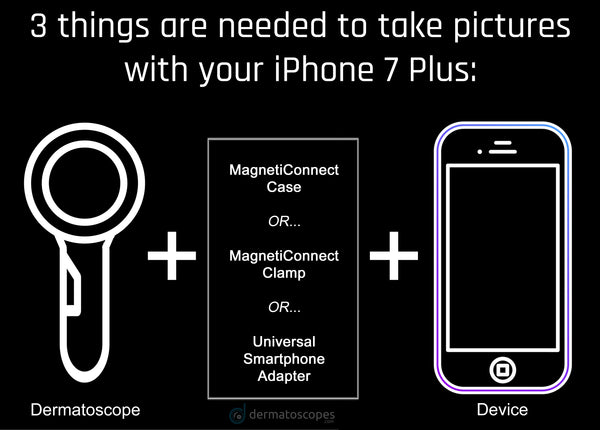 Take dermoscopy photos with your iPhone 7 Plus