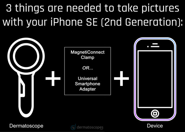 Take dermoscopy photos with your iPhone SE 2nd Generation