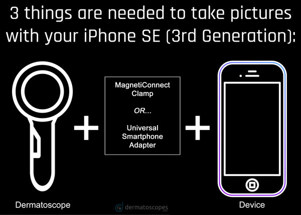 Take dermoscopy photos with your iPhone SE 3rd Gen