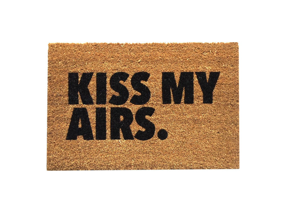 kiss my airs doormat red