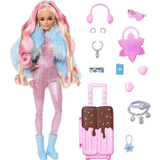 barbie extra bambola con 15 pezzi inclusi - mattel