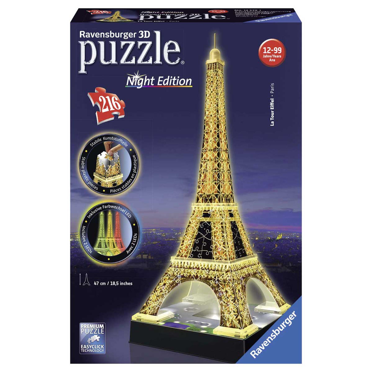 puzzle 3d tour eiffel night edition