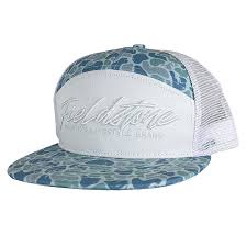 Fieldstone 7 Panel Blue Backwoods Script Hat