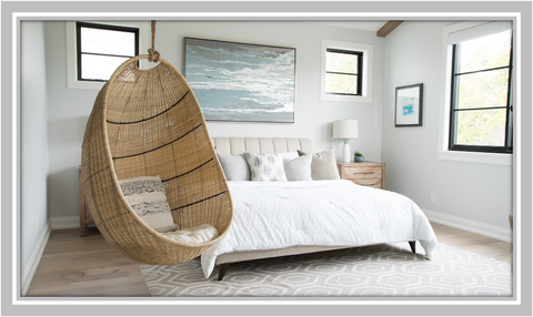 Hanging chair in Bedroom