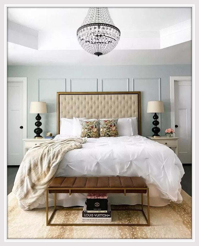 Wood and fabric headboard Brexton Cole 