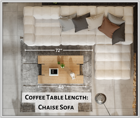 Chaise coffee table