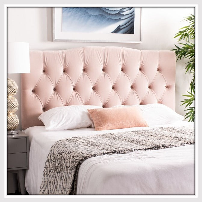 Upholstered pink headboard Construction 2 Style
