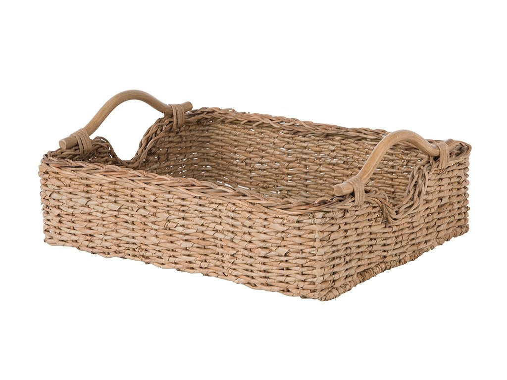 wicker tray with handles