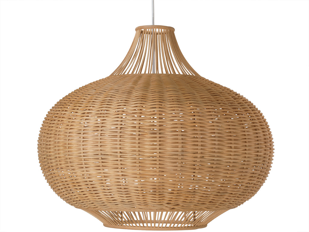 large wicker pendant light