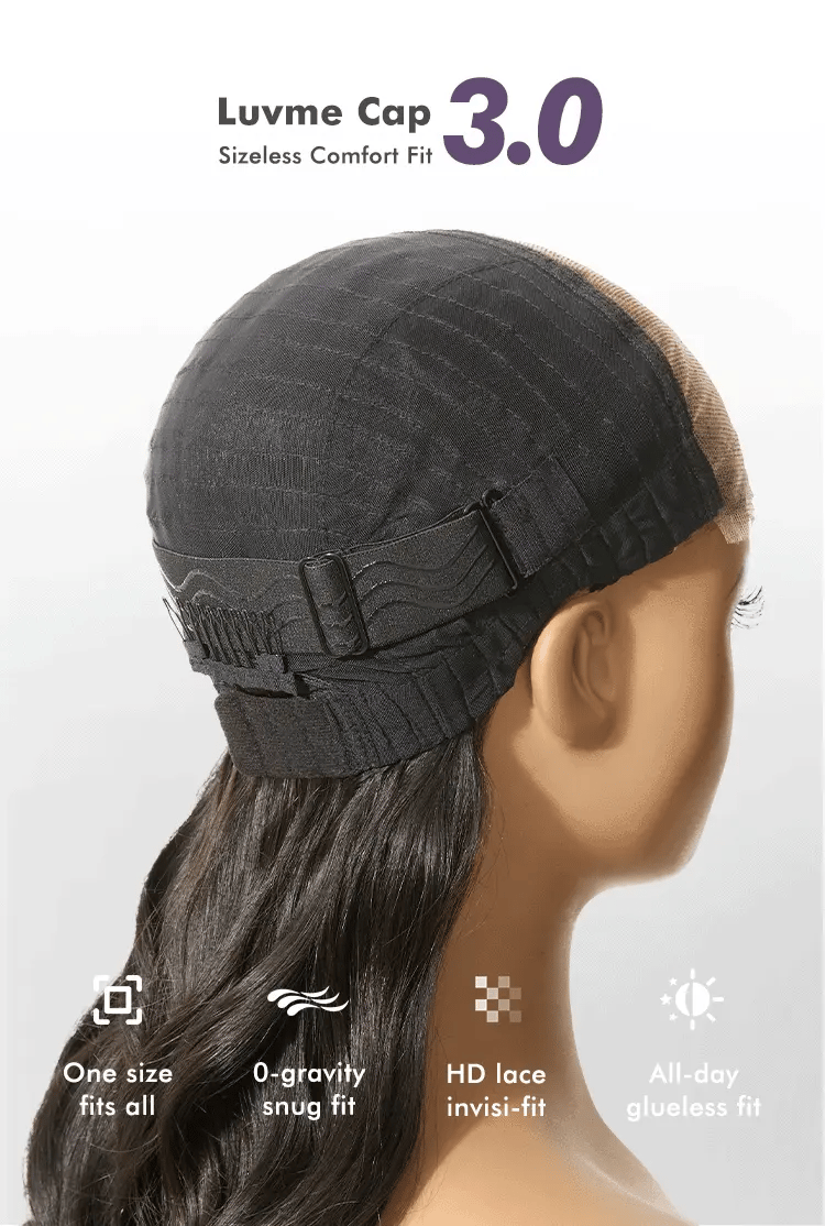 Luvme All-Day Comfort™ Wig 200% Density Bone Straight Glueless 7x6 Closure HD Lace Human Hair Wig Pre-Cut Lace-13