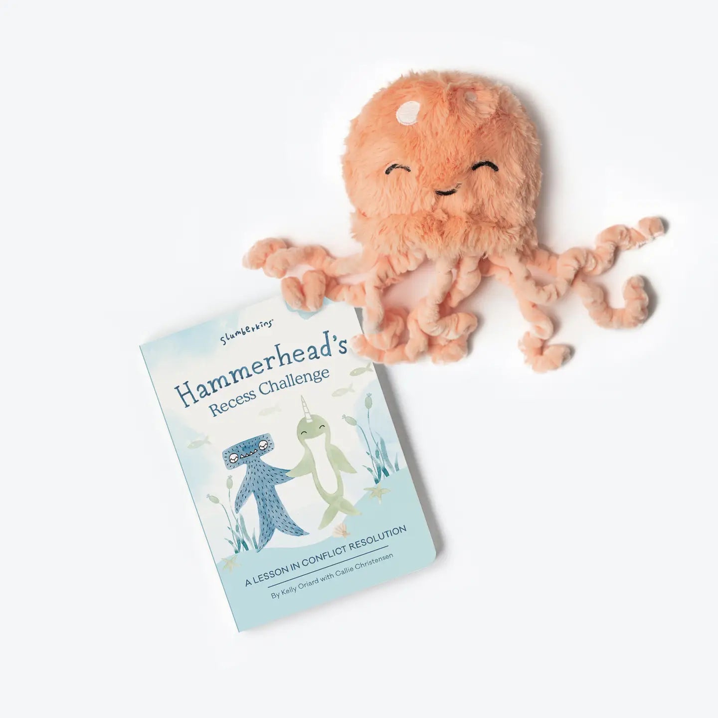 Slumberkin Jellyfish Plush & Hammerhead Conflict Resolution Lesson Book