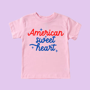 Benny & Rey American Sweet Heart Toddler and Youth 4th of July Shirt - Max Mamas