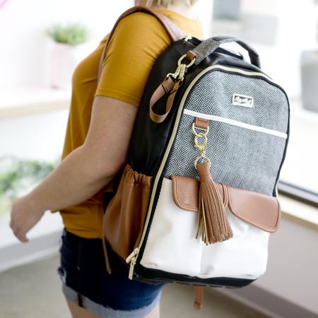 itzy ritzy boss backpack coffee and cream