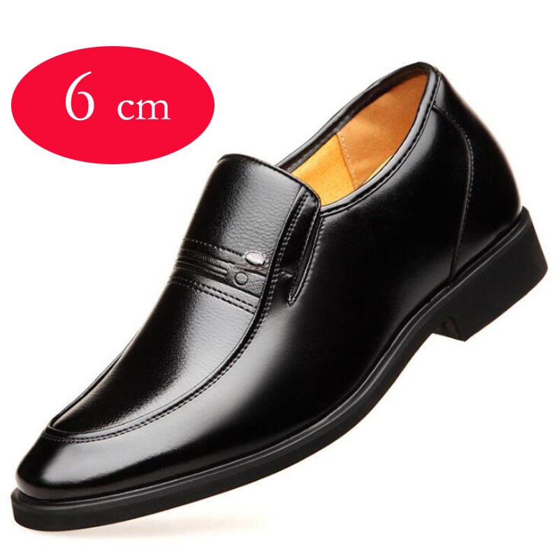 Zapatos para hombre, Oxfords aumento cm, cuero. 39-43