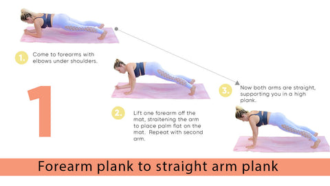 Yoga Pose for Strength - Low to High Plank | My Yoga Essentials