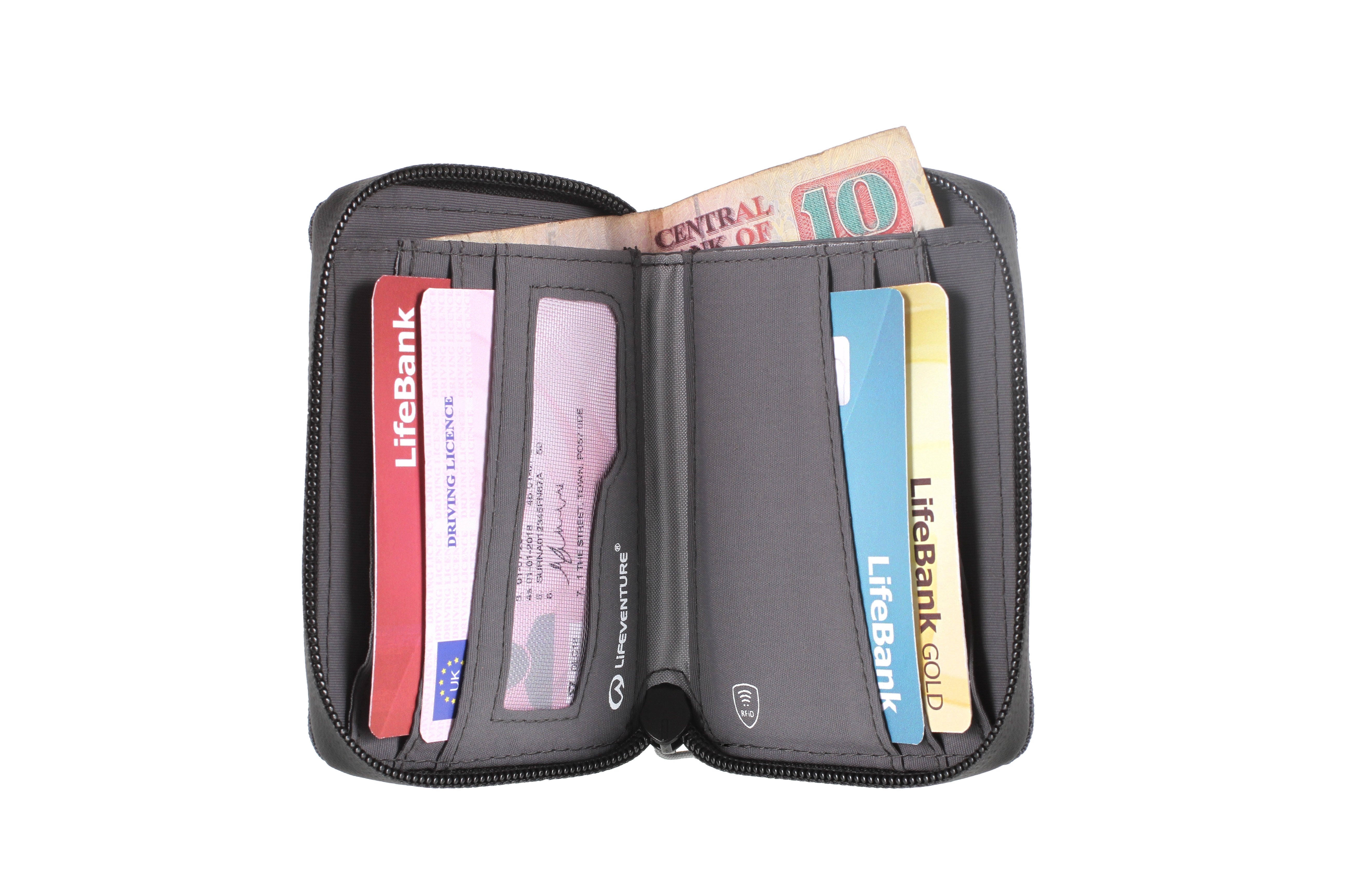 Se Lifeventure Rfid Bi-fold Wallet, Recycled, Navy Blue - Pung hos RejseGear.dk