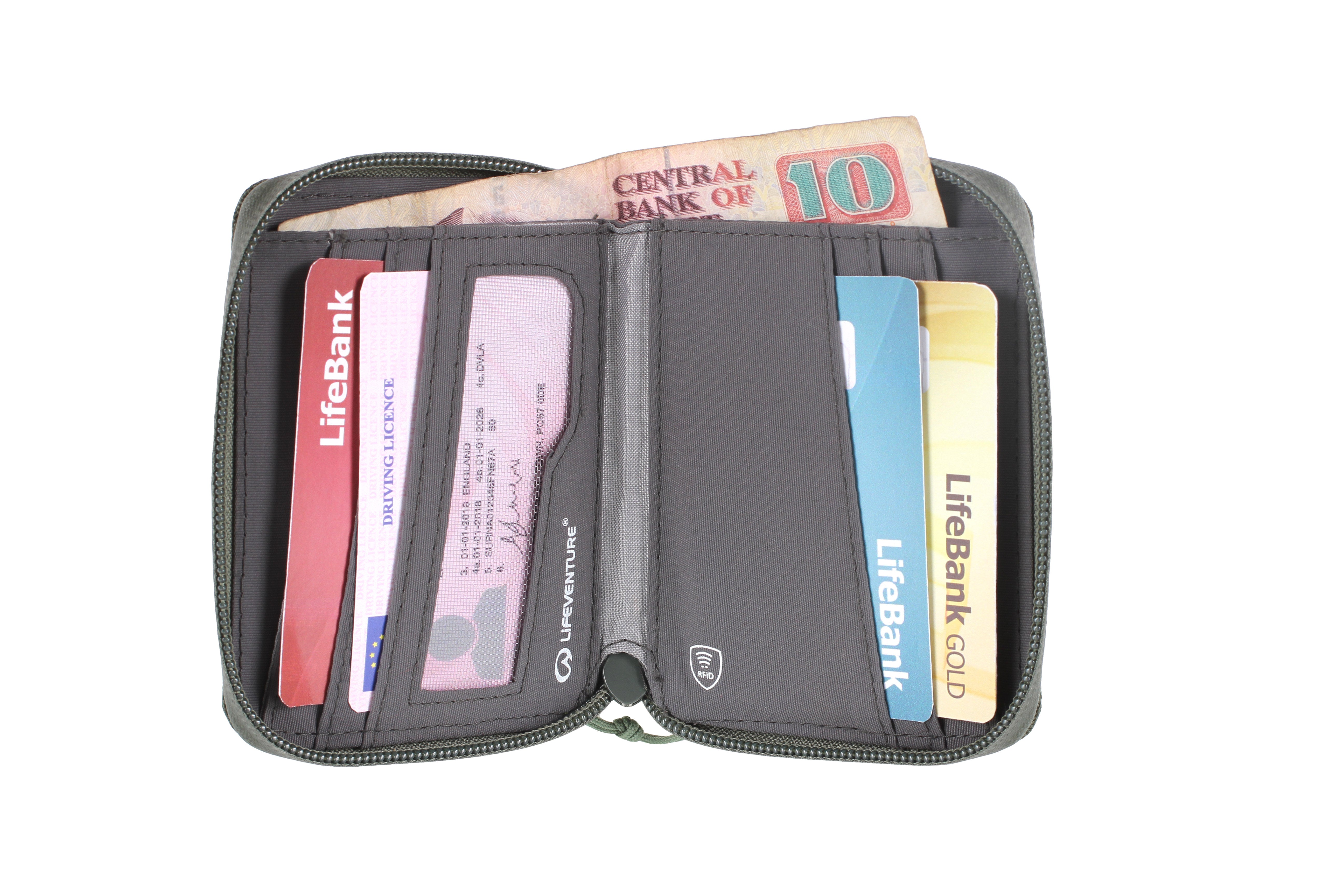 Billede af LifeVenture RFID Bi-Fold Rejsepung Olive