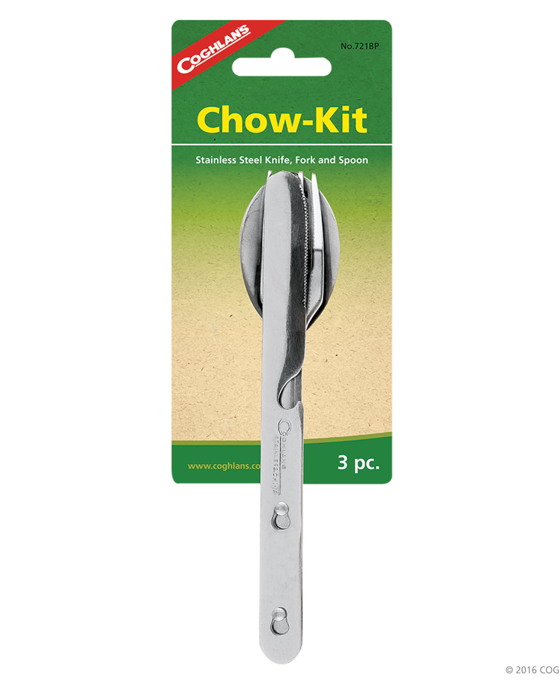 Se Coghlans Chow Kit (knife, Fork & Spoon Set) - Bestik hos RejseGear.dk