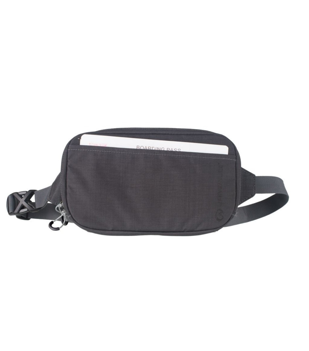 Se Lifeventure Rfid Travel Belt Pouch, Recycled, Grey - Taske hos RejseGear.dk