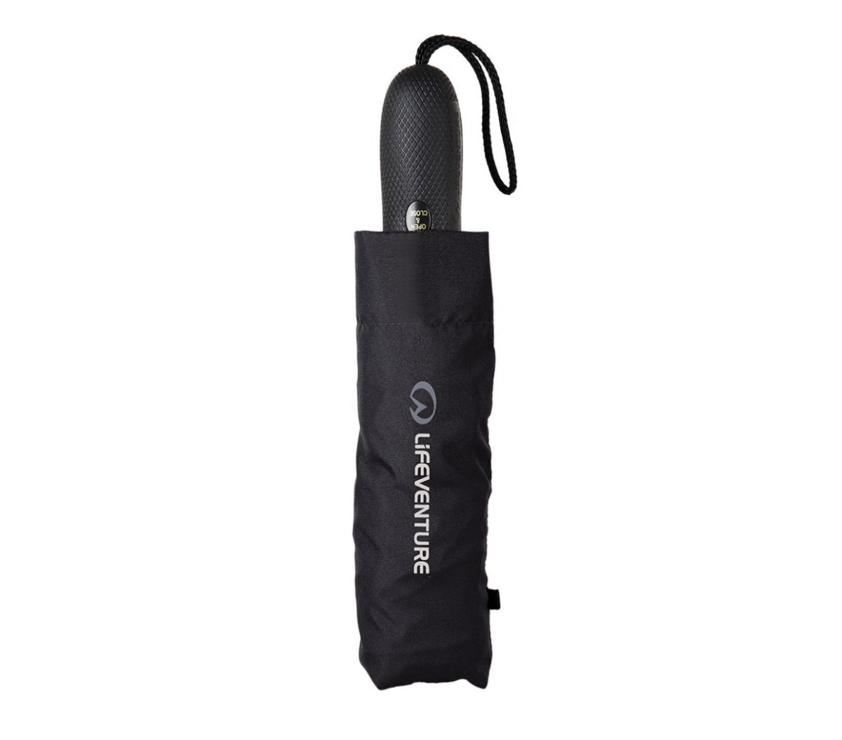 Se Lifeventure Trek Umbrella - Medium (black) - Paraply hos RejseGear.dk