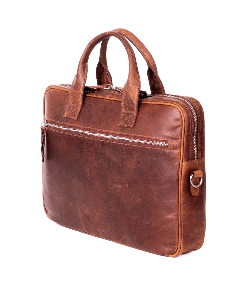 Se Carlo Cab Florens Computertaske 15" Cognac hos RejseGear.dk