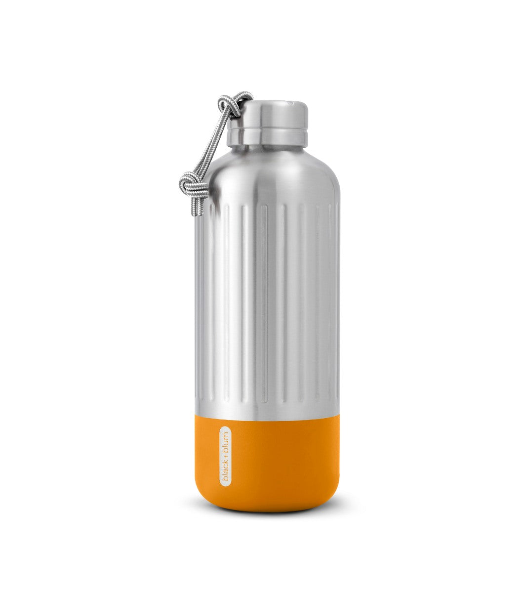 Se Black + Blum Explorer Insulated Bottle Small 850 Ml - Silver/Orange - Str. 850ml - Termoflaske hos RejseGear.dk